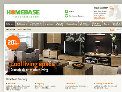 Homebase design diy ecommerce homebase interface web design