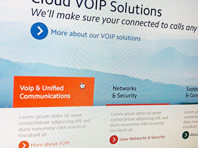 Cloud Design blue cloud design feature network orange voip
