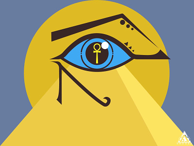 Eye of Egypt ankh egypt egyptian flat flat design horus illustrator pyramid symbol vector