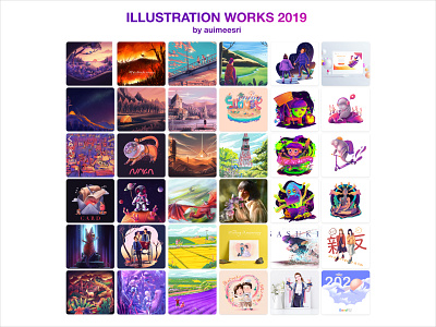 My illustration works in 2019 artwork background cartoon character concept design illustration landscape web web design