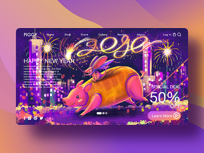 iillustration for Happy new year 2020