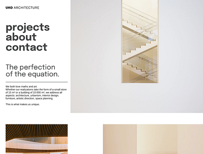 Webdesign — UKO Architecture architecture art direction branding branding design design ui ux uxui web design webdesign website