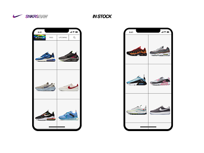 Nike SNKRS RAW — Brutalist approach of NIKE SNKRS App branding ui ui design ux ux design uxui