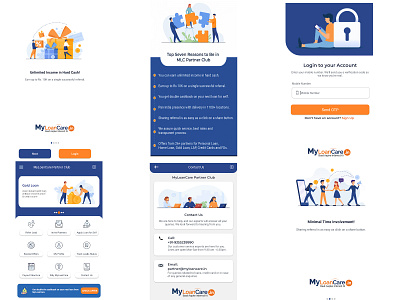 MyLoanCare Mobile Screens app design typography ui ux web website