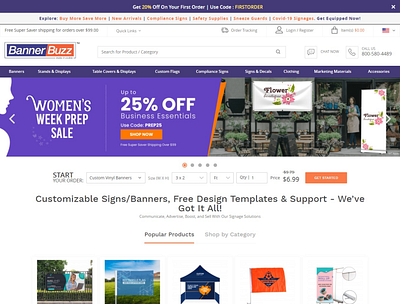 BannerBuzz branding design typography ux web website