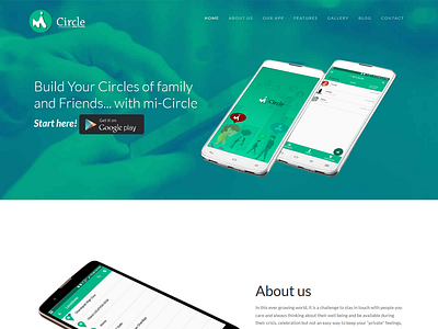 Mi Circle design logo social media app typography ui web website