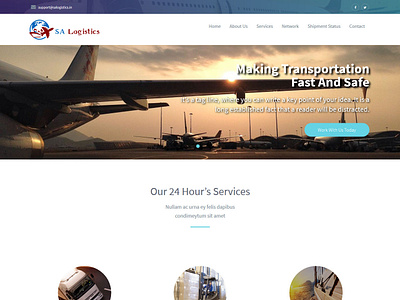 Sa Logistics animation design logo typography ui web website