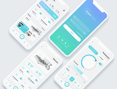 Smart home mobile app concept app branding design figma graphic design interface minimal minimalism mobileapp site typography ui ux