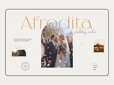 Afrodita Wedding Salon design figma graphic design minimal typography ui ux web web design