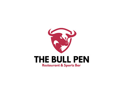 Bull Pen design logo vector