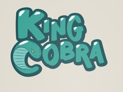 King Cobra cobra illustration lettering snake type