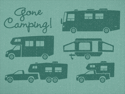 Gone Camping: More Campers camping gone illustration vector wendy lp