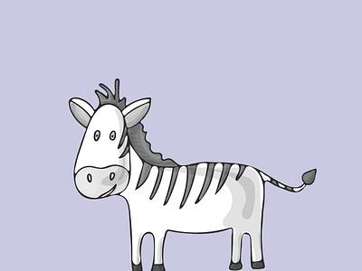 Zebra cute cartoon character