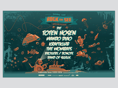Project of a poster for festival "Rock am See"