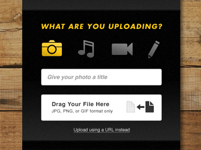 What are you uploading? ui upload upload form