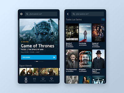 DirecTV Go // Home and Catalog app design design design system handset interface ui uidesign userinterface ux uxdesign video app visual design visual language