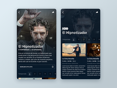 DirecTV Go // Show Details app design app design icon ui web ios guide design design system handset interface sketch ui user interface ux video app visual design