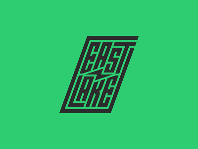 East Lake alabama badge birmingham east lake geometric lettering lightning