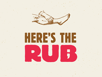 Here's The Rub barbecue bbq branding food heres the rub identity illustration logo rub sauce semicolon subscription
