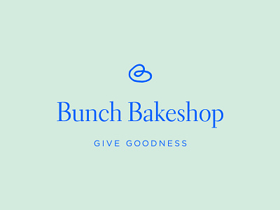 Bunch Bakeshop b bakery bakeshop branding bunch give goodness heart identity logo monogram pastry typography