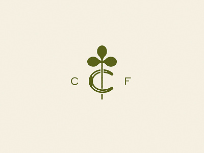 Clausen Farm brand mark branding c clausen farm clover design f horseshoe identity logo new york typography