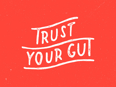 Trust Your Gut branding charlotte co coco and the director coffee illustration lettering texture trust your gut type
