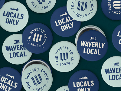 Locals Only alabama badge branding button fox identity local logo monogram restaurant w waverly