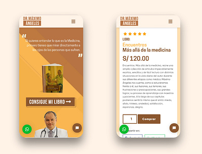 Versión móvil - sitio web Dr. Máximo Ángeles ux web design
