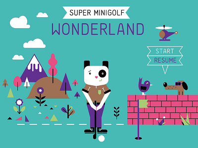 Game Super Minigolf game illustration jamie minigolf miniput schnuppe