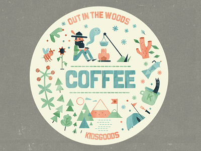 Explore camping explore illustrations sticker set