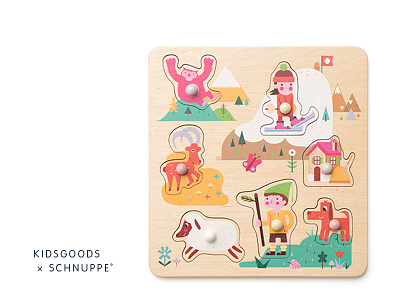 Puzzle Dribble illustrations jamie puzzle schnuppe wood