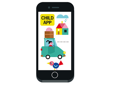 Childapp Iphone app aspinall child illustration iphone jamie schnuppe