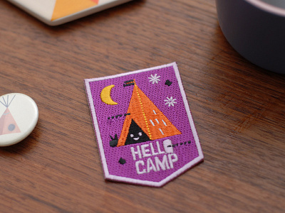 Patch Dribb dribbble hello camp patch tent