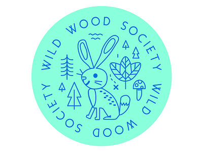 Wildwood Society button button forest illustration wildwood