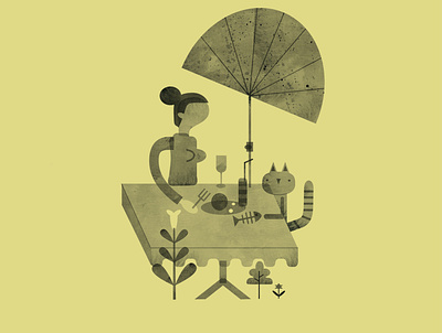 sylvia essen karte cat food girls illustration illustrations jamie