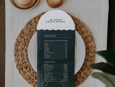 The Moon Underwater Menu menu menu card menu design menu layout