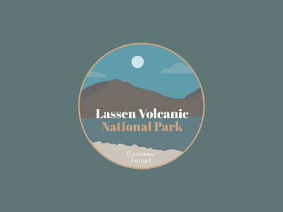 Lassen Volcanic Badge affinity designer badge branding design graphicdesign illustration logo national park vector web