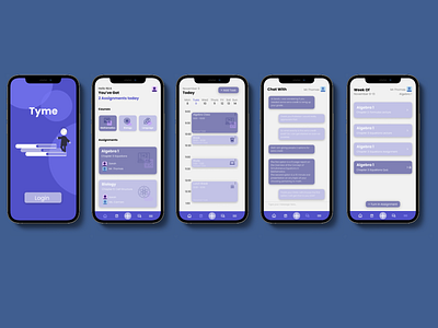 Tyme- University Scheduling App app branding design figma ios mobile schedule ui uxui