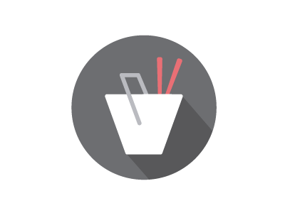 Chinese Takeout chinese food flat design icon takeout