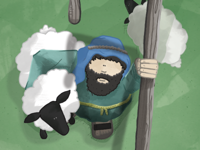 Take Leadership green illustration magazine man sheep shepherd sketch