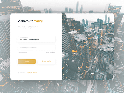 Login page design