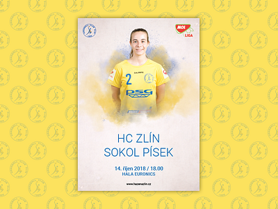 Match poster Handball club Zlín branding design flyer flyer design leaflet leaflet design logo poster poster design