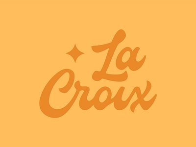 La Croix Sparkling Water—Orange beverage branding color graphic design identity lacroix logo soda water wordmark