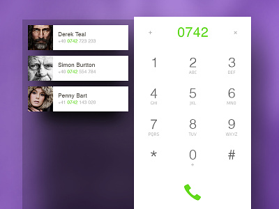 Day 003 - Dial Pad call chat contacts dial widget messages number pad phone skype
