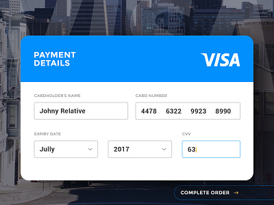 Day 004 - Credit Card Payment buy card credit order payment sell shop visa widget