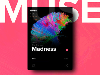 Day 005 - Music Player artist clean flat minimal music party player playlist widget