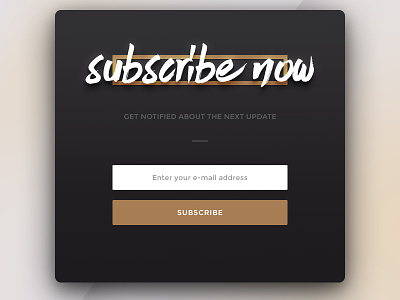 Day 024 - Newsletter Subscription Card card email newsletter notification subscribe subscriton update
