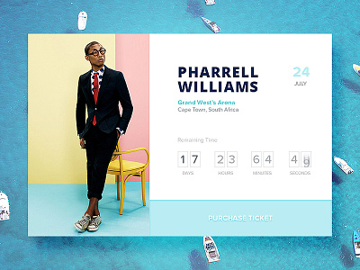 Day 026 - Event Box box countdown counter event music pharrell purchase ticket williams
