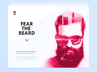 Day 031 - About Card about beard bio card fear hipster info public the widget