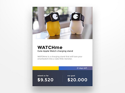 Day 032 - Crowdfunding Card apple charge crowdfunding dock e fund kickstarter project raising station watch watchme